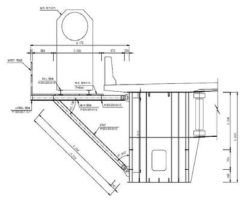 Steel Box 교량의 안개제거장치 상세도 (다이아프램 지지부)