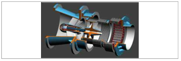 3D 모델링 : 수차발전기 형상 모델링 및 조립 예상도 작성