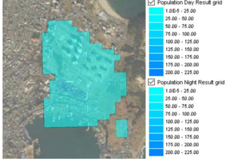 선정지역 – 3, 4 주변의 인구분포
