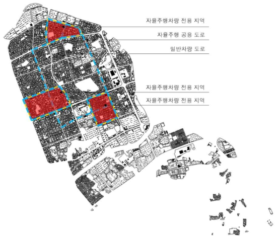 강남구 The Patchwork 컨셉 적용 검토 안 – 중심 연결형 구조