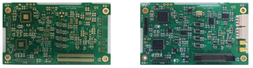 SST MCP Bare Board (좌)와 부품이 실장된 Board (우)