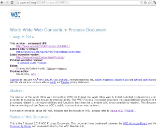 W3C 표준화 절차서