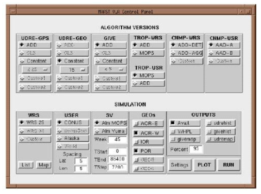 MAAST 소프트웨어의 Main Window