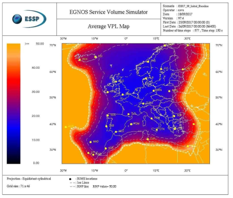 ESSP User Support 웹사이트 성능 예측 자료 예시 (VPL Map)