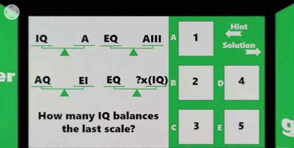 인지부하 영상1: “Next question | IQ test | IQ question with answer 16 | vr 360 video”