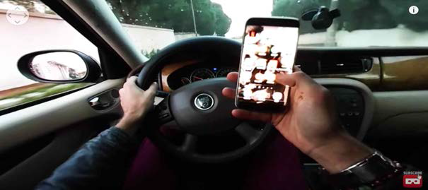 흥분 영상2: “360° VR VIDEO – Distracted Driver in First Person- Fatal Car Crash Accident in Jaguar”