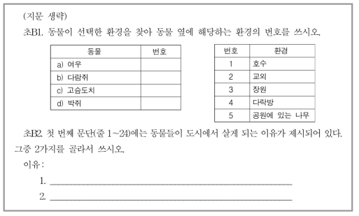 이탈리아 학업성취도 평가의 이탈리아어 서답형 문항 예시