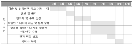 iNAEA 연구지원 서비스 추진 일정