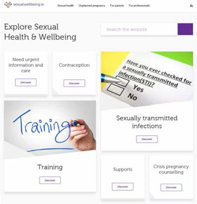 아일랜드 HSE Sexual Health and Crisis Pregnancy Programme에서 운영 중인 Sexual Wellbeing 웹사이트