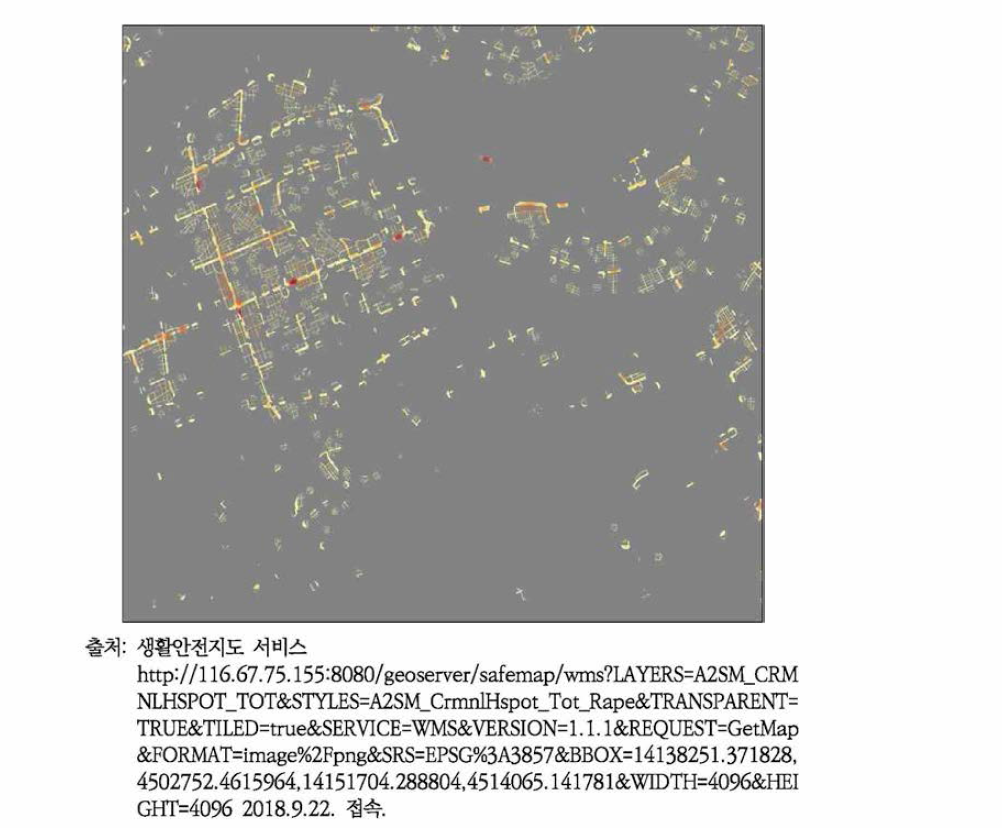 강남구를 포함하는 밀도분석 데이터