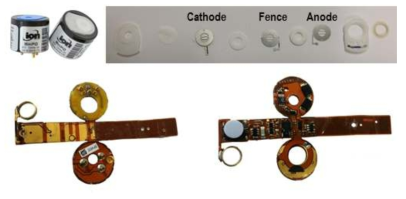 Ion science社 mini PID 센서 전극 및 회로 구성