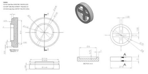 전기화학식 가스센서의 Top housing, Compressor part 기구설계