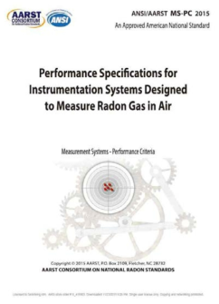 공기 중 라돈 측정 시스템의 미국국가표준