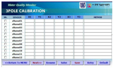 3-point calibration 화면