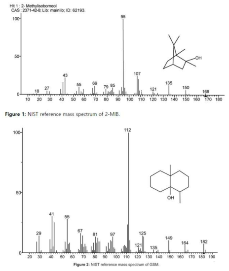 Reference MS Spectrum of MIB and Geosmin