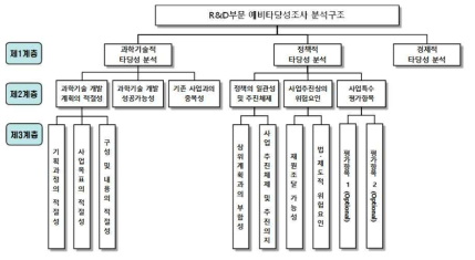 국가연구개발사업 예비타당성조사 분석 구조