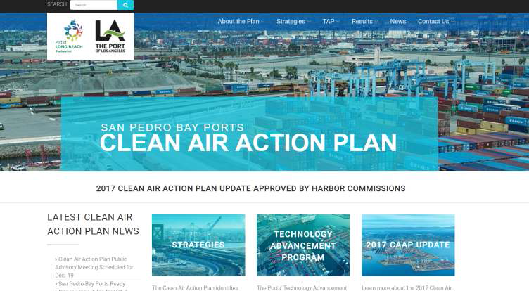 San Pedro Clean Air Action Plan 웹사이트