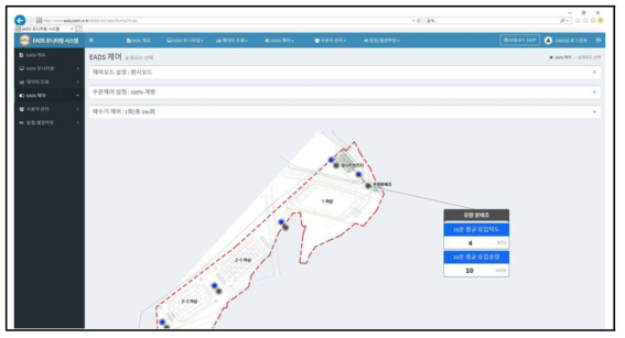 EADS제어 화면
