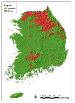 현재 산사태 위험지역