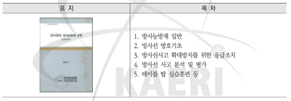 2018년 방사능방재 요원교육(신규/보수1)