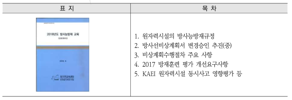 2018년 방사능 방재요원교육(보수2)