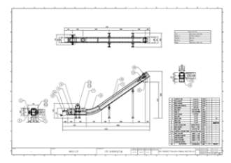 바닥재배출 체인컨베이어 제작도