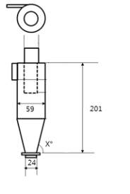 기액분리용 싸이클론 사이징