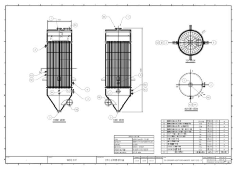 공기 열교환기 도면