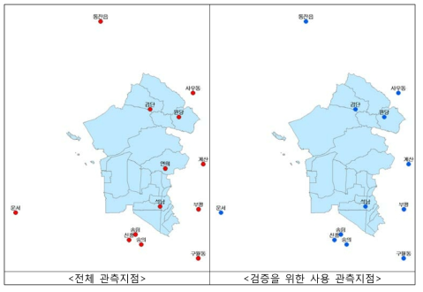 Air quality monitoring stations for verification