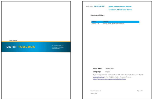 OECD QSAR 툴박스 (4.2 버전) 매뉴얼