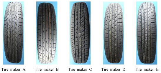 시험 타이어(5개사 5종)