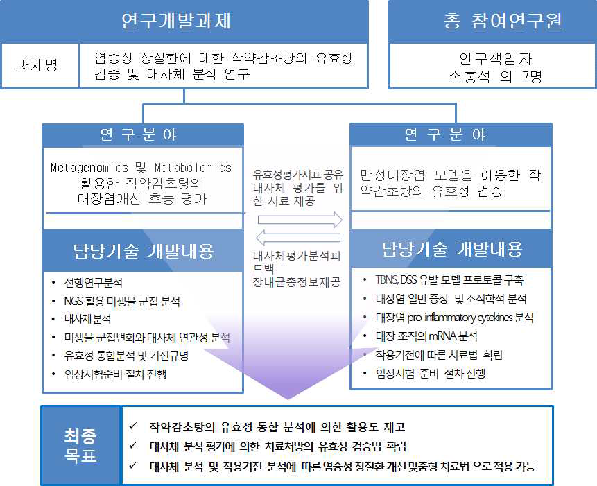 연구개발 추진 체계 모식도