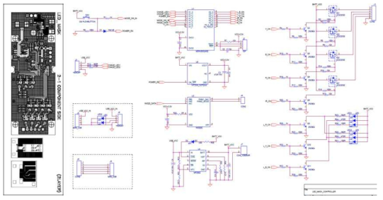 LED 마스크용 IoT 컨트롤러 회로 및 PCB 설계