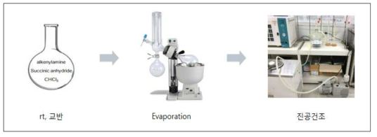 합성 및 건조 공정