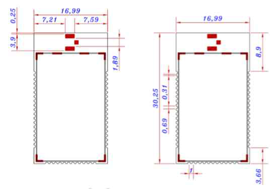 Module Dimension (Top View)