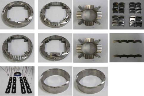 제작된 반경방향 자기베어링 부품