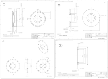 축 방향 자기베어링 제작 도면