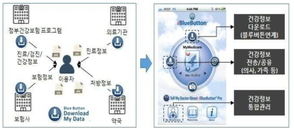 블루버튼을 활용한 민간 건강관리 서비스