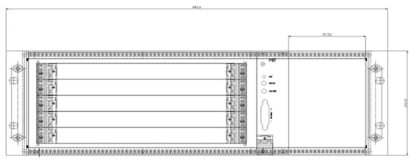 CAD of Rack Case - Front View