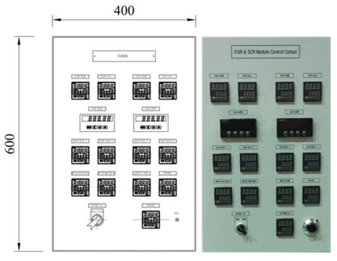 실험에 사용된 EGR & SCR 제어콘트롤 모듈 도면