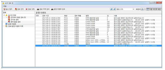 PMS 로그 – EMS로부터의 충방전 지령 수령 결과로그