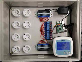 라즈베리파이 & 8-Port Relay & 전력 계측기 & 콘센트