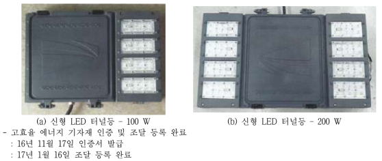 LED 터널등 디자인 변경