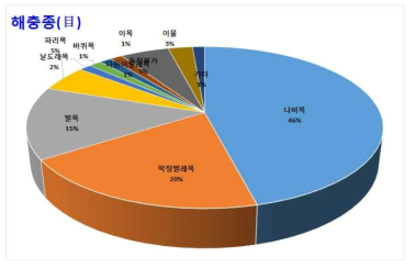 캔디류에서의 발견 해충 종(目)