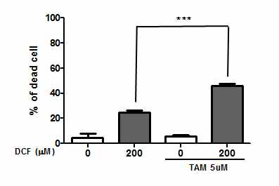 Diclofenac과 tamoxifen의 병용효과