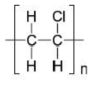 Chemical structure of polyvinylchloride