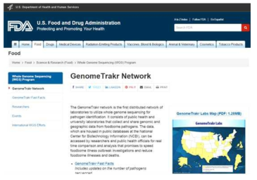 미국 FDA에서 시작한 GenomeTrakr Network