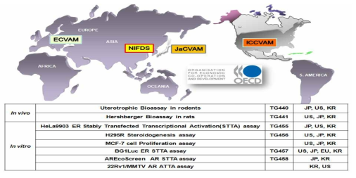 식약처의 OECD 내분비계장애추정물질 검색시험법 국제검증연구 참여 현황
