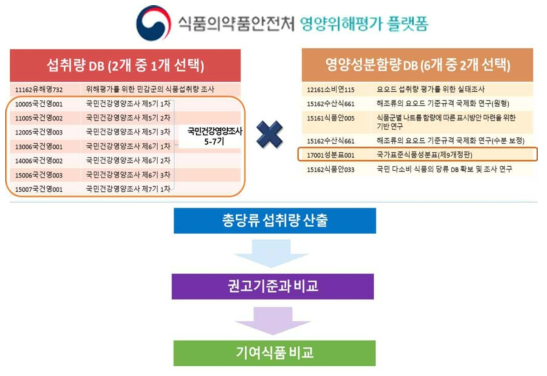 위해상황에 따른 영양성분 위해평가 시나리오 로드맵 (청소년의 당 과다 섭취 위험)