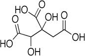 (-)-hydroxycitric acid free (HCA) 구조